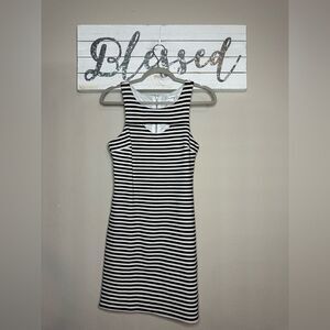 Olsenboye - Womeb’s black / white textured stripe dress
